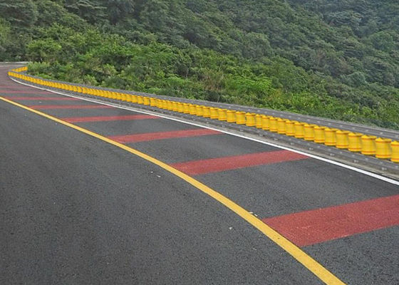Bom preço Yellow With Black Stripes EVA filled roller guardrail durable safety barrier accessories for industrial and construction applications on-line