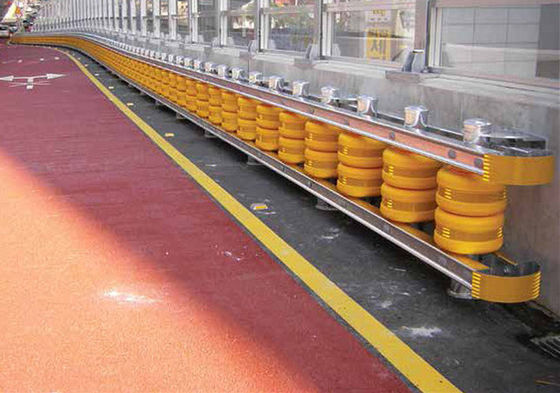 Bom preço Amarelo Com Listras Pretas Barreira de Rolo de Segurança Largura 500 Mm Acessórios Ideais para Armazém e Aplicações de Segurança on-line