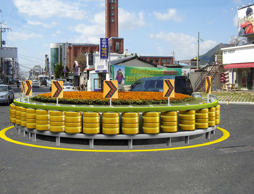 Bom preço Comprimento 2000 mm Barreira de rolos de segurança feita de material de roda de espuma Amarelo com listras pretas Oferecendo barreiras de segurança e alertas visuais on-line