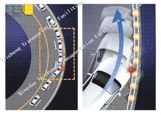 Corrimão 2 das facilidades de transporte do carro do acidente da barreira do corrimão do rolamento do feixe de W