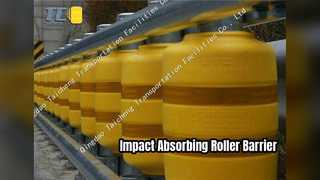 Safety Roller Barrier Absorbs Impact