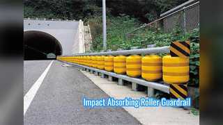 Rolo Rodoviário Guardrail Segurança Barril Amarelo 350x500mm